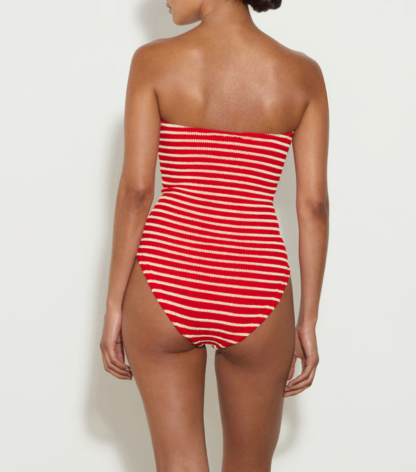Hunza G Brooke Swim Red/White Stripe