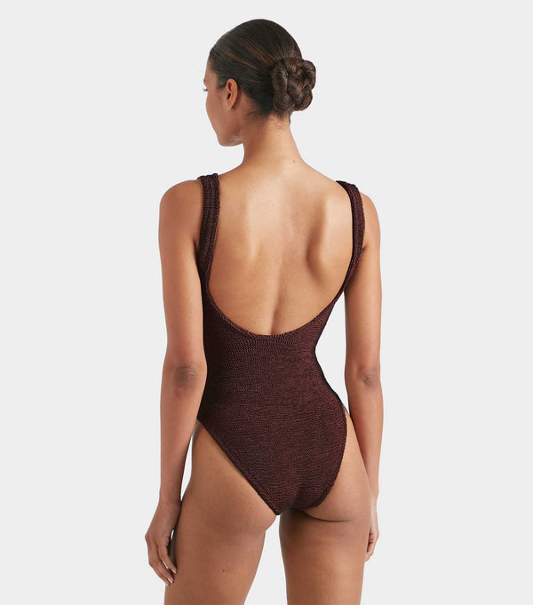 Hunza G Celine Swim Metallic Chocolate