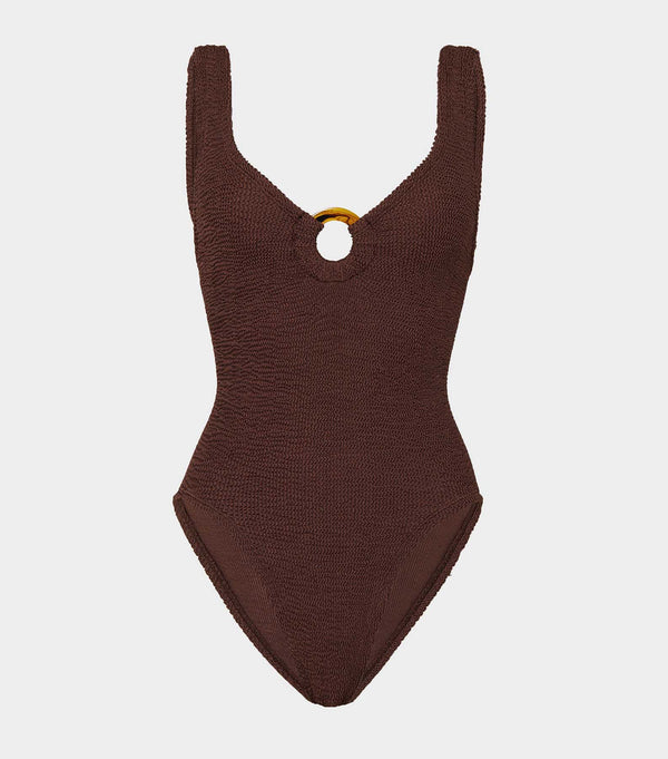 hunza g Celine Swim Metallic Chocolate