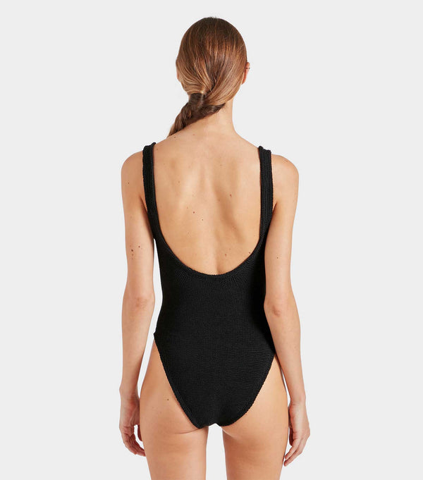 Hunza G Celine Swim With Tonal Hoops Black