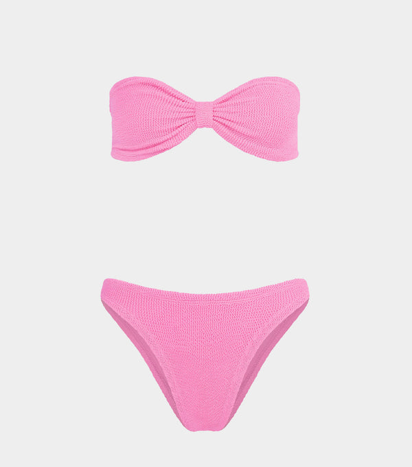 hunza g Coverage Jean Bikini Bubblegum