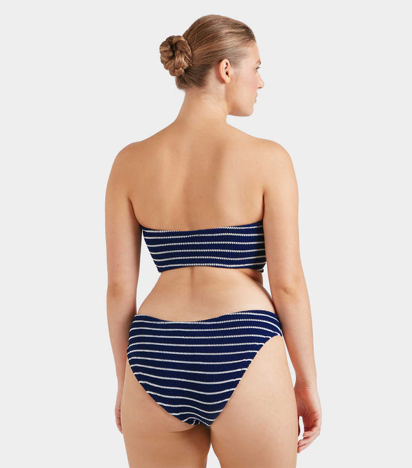 Hunza G Coverage Jean Bikini Navy/White Stripe