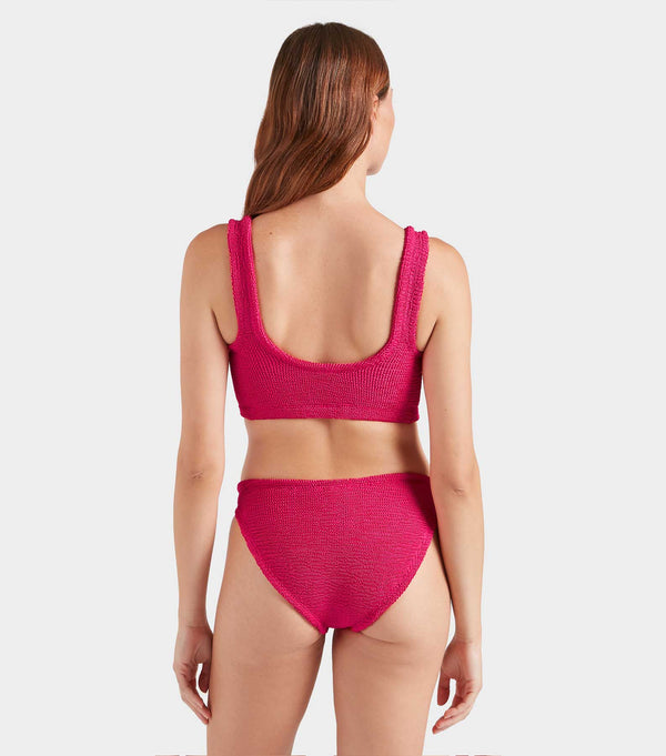Hunza G Coverage Juno Bikini Metallic Raspberry