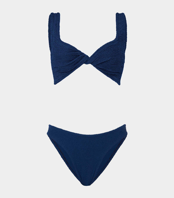 hunza g Coverage Juno Bikini Navy