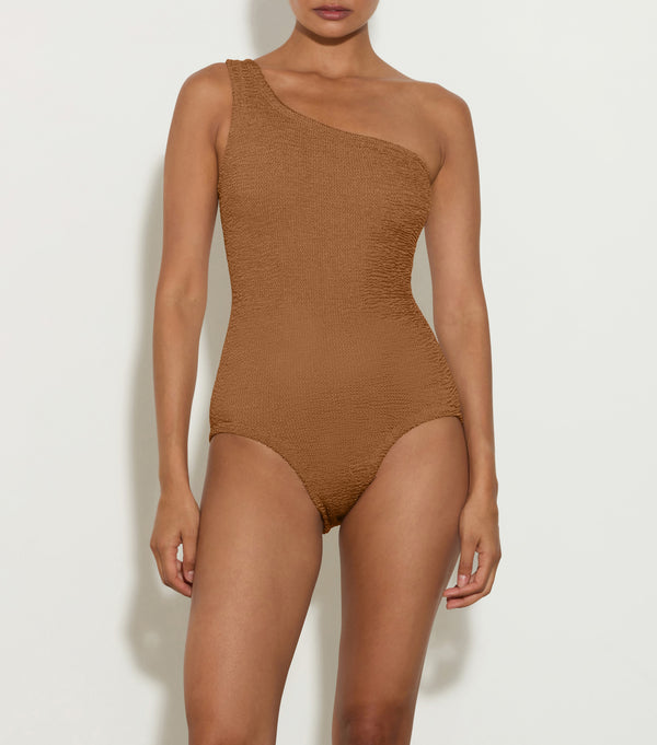Hunza G Coverage Nancy Swim Metallic Cocoa