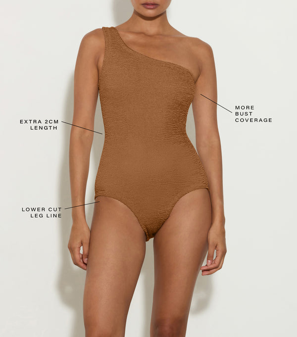 Hunza G Coverage Nancy Swim Metallic Cocoa