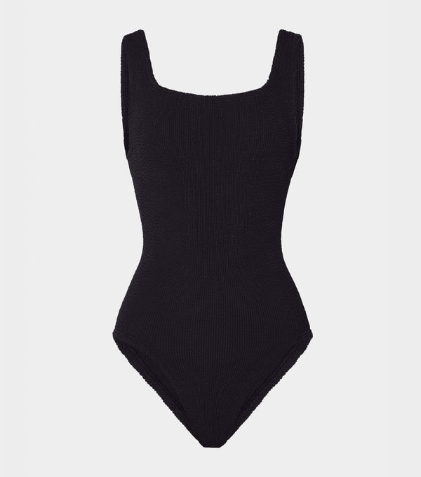 hunza g Coverage Square Neck Swim Black