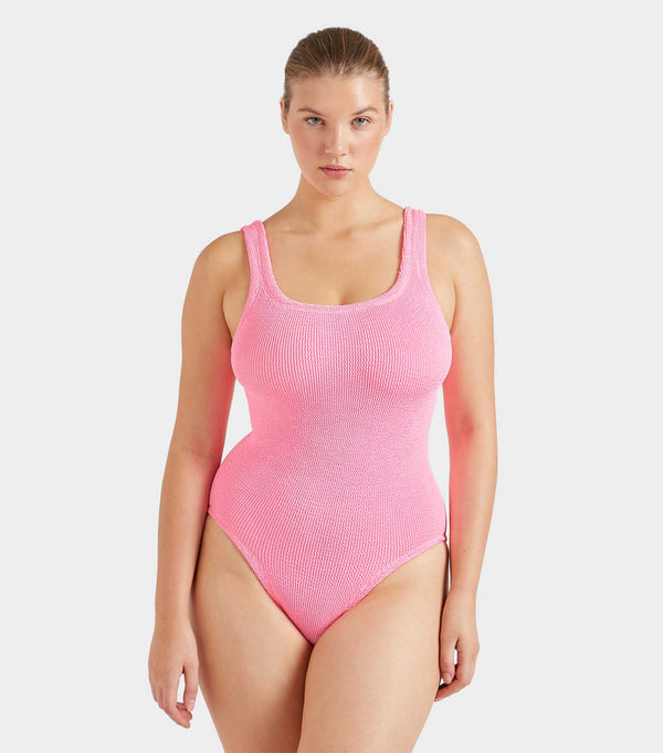 Hunza G Coverage Square Neck Swim Bubblegum