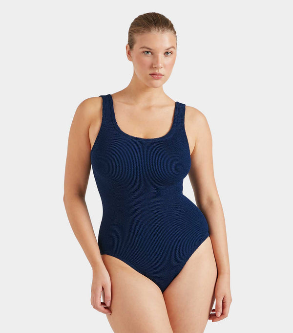Hunza G Coverage Square Neck Swim Navy