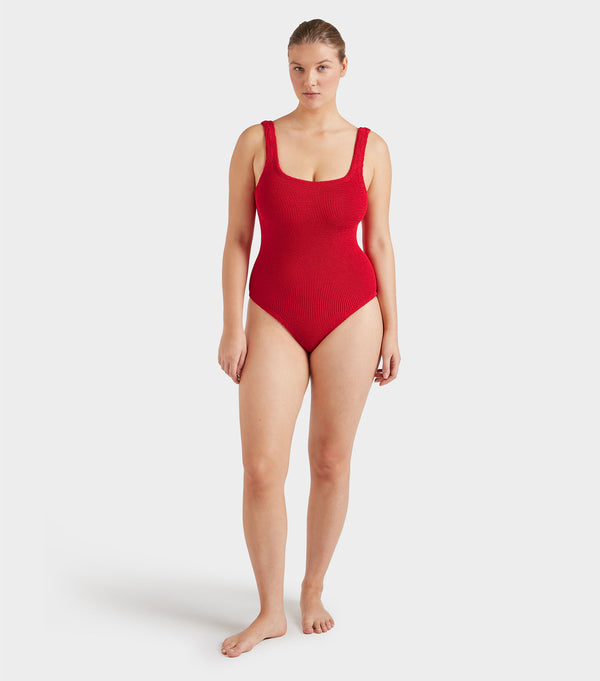 Hunza G Coverage Square Neck Swim Red