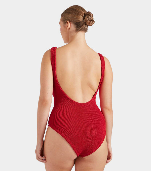Hunza G Coverage Square Neck Swim Red