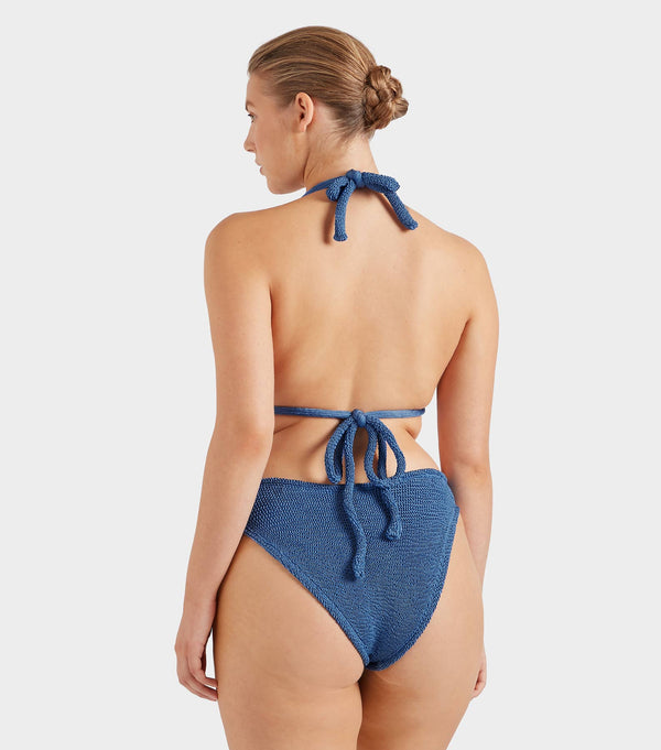 Hunza G Coverage Tammy Bikini Metallic Denim