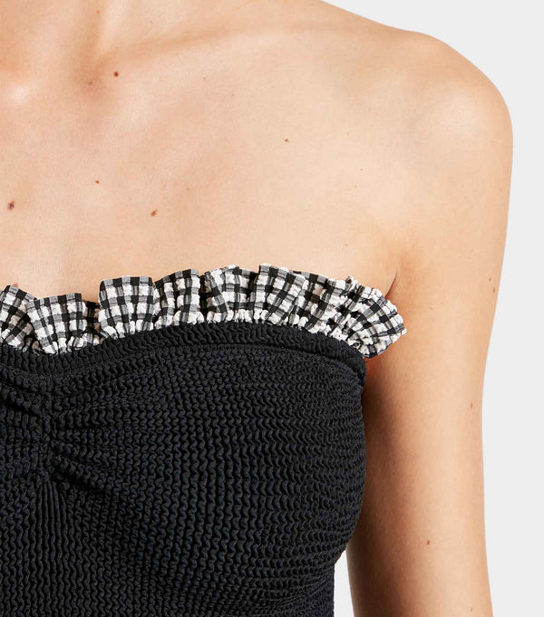 Hunza G Dolly Swim Black Gingham