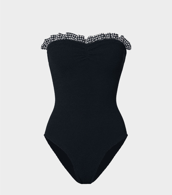 hunza g Dolly Swim Black Gingham