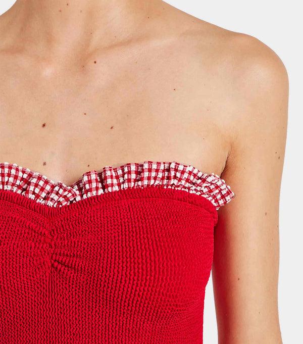 Hunza G Dolly Swim Red Gingham