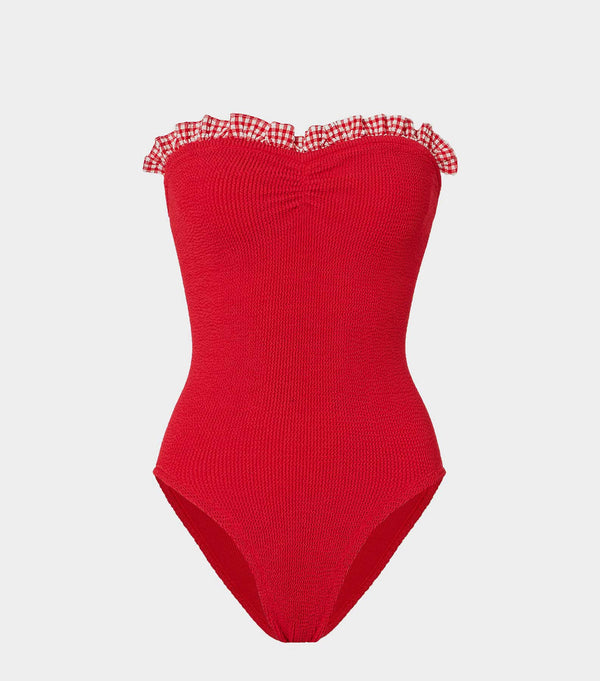 hunza g Dolly Swim Red Gingham