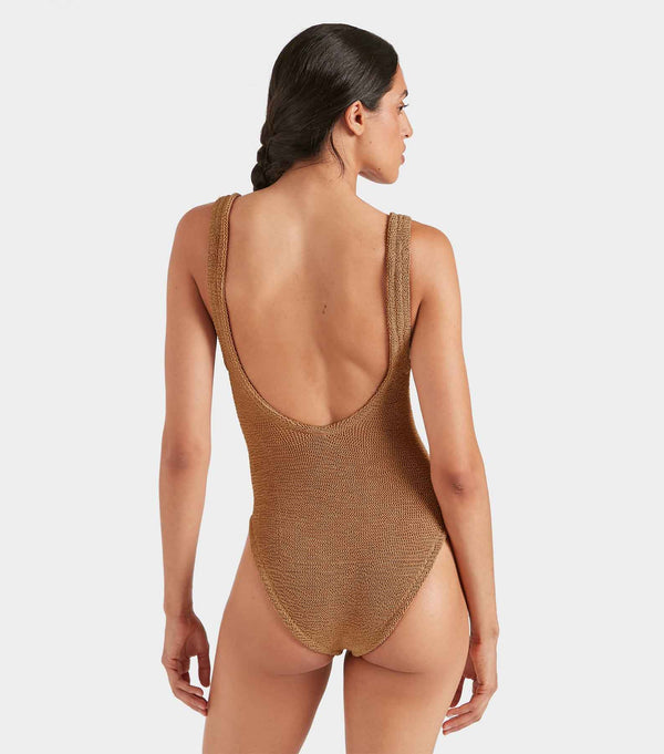 Hunza G Domino Swim Metallic Cocoa