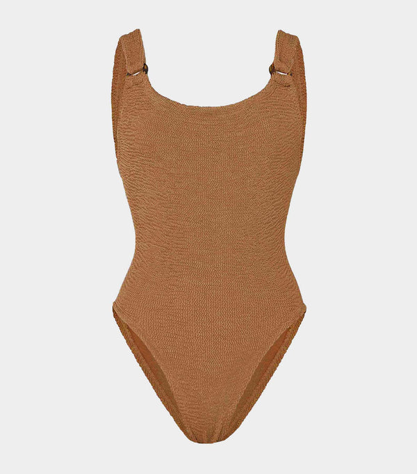 hunza g Domino Swim Metallic Cocoa