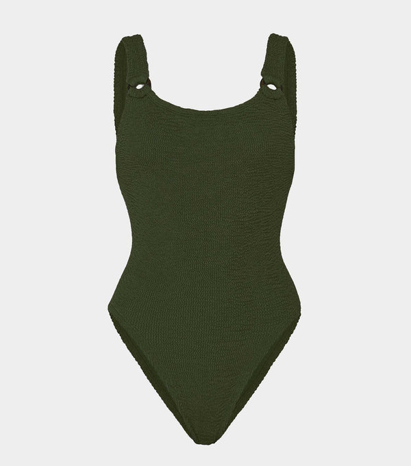 hunza g Domino Swim Metallic Khaki