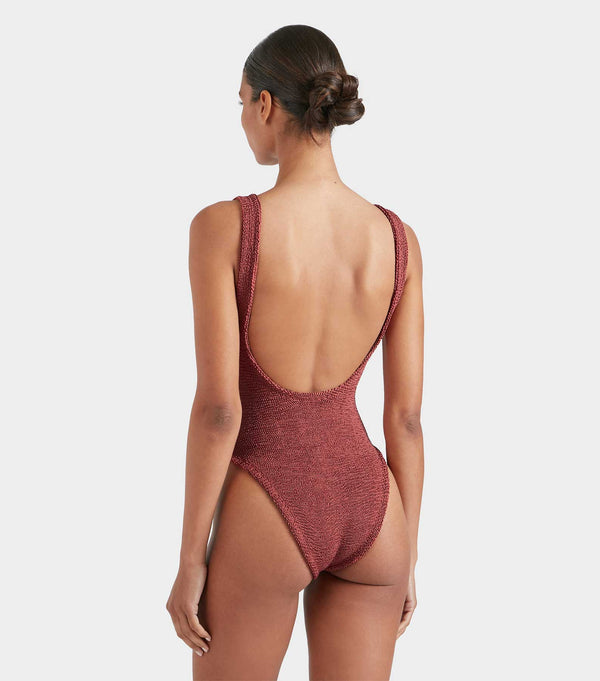 Hunza G Domino Swim Metallic Rosewood