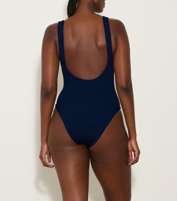 Hunza G Domino Swim With Tonal Hoops Navy