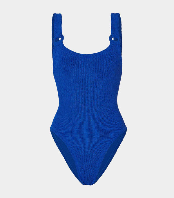 hunza g Domino Swim With Tonal Hoops Royal Blue