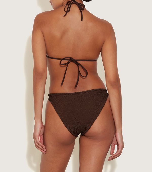 Hunza G Eva Bikini Metallic Chocolate