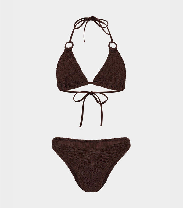 hunza g Eva Bikini Metallic Chocolate