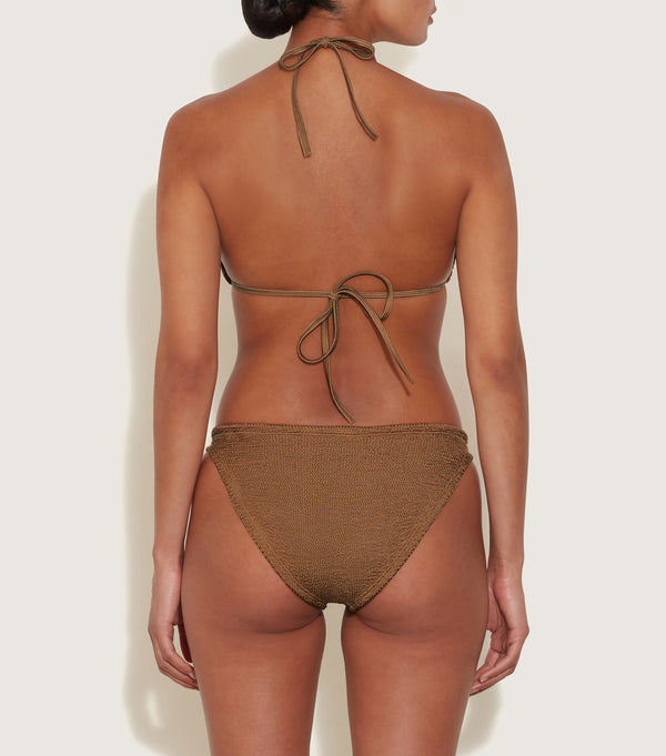 Hunza G Eva Bikini Metallic Cocoa