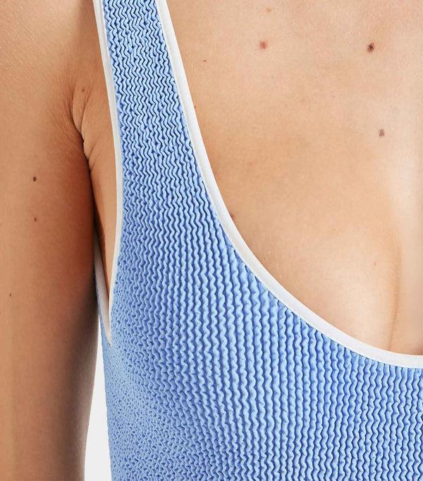 Hunza G Faye Swim Cornflower/White