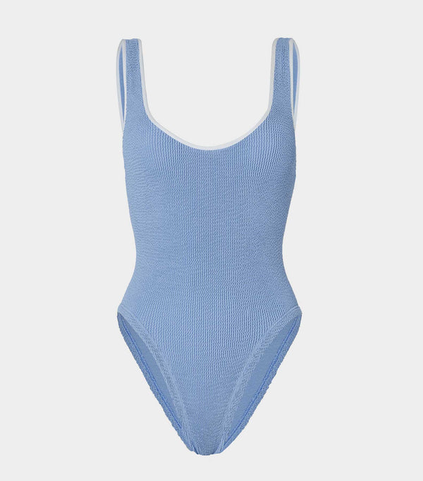 hunza g Faye Swim Cornflower/White