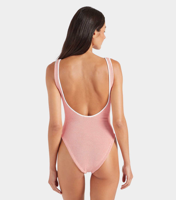 Hunza G Faye Swim Peach/White
