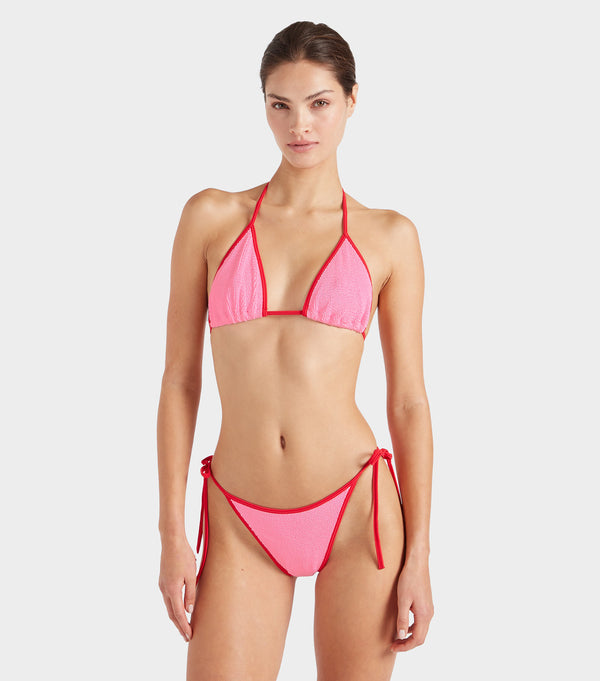 Hunza G Gina Bikini Contrast Bubblegum/Red