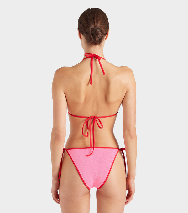 Hunza G Gina Bikini Contrast Bubblegum/Red