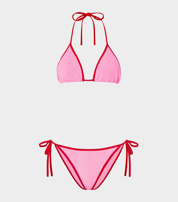 hunza g Gina Bikini Contrast Bubblegum/Red