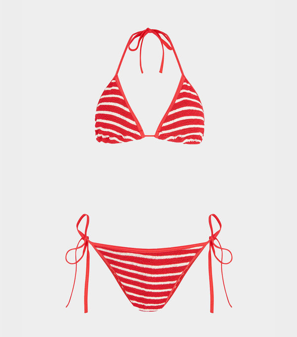 hunza g Gina Bikini Red/White Stripe
