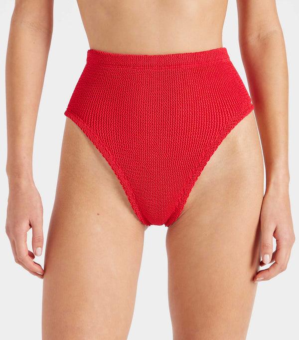 Hunza G High Waist Bikini Bottom Red