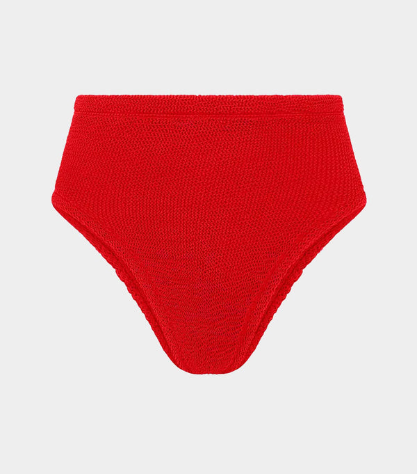 hunza g High Waist Bikini Bottom Red
