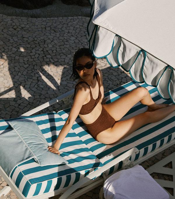 Hunza G Jamie Bikini Metallic Chocolate