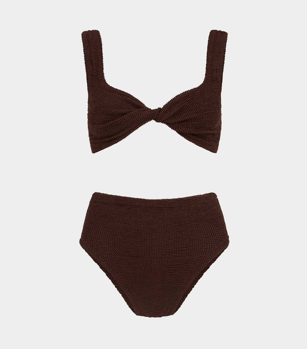 hunza g Jamie Bikini Metallic Chocolate
