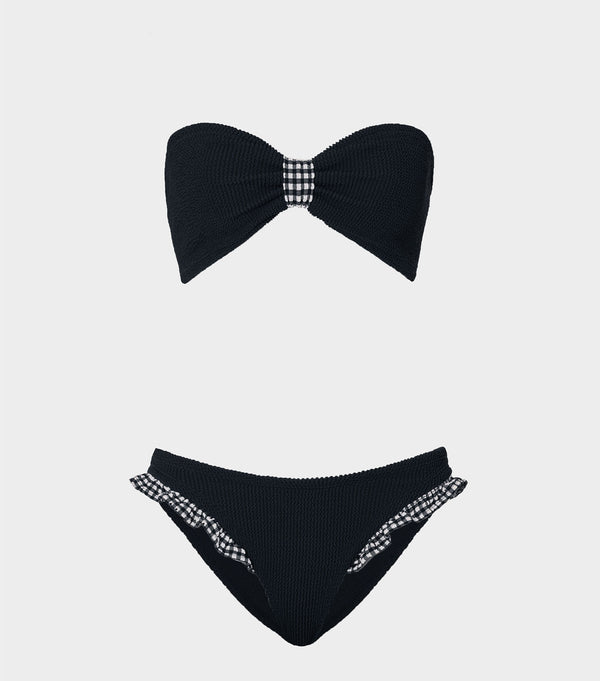 hunza g Jean Bikini Black Gingham