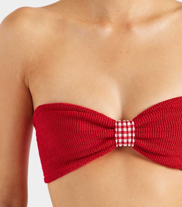Hunza G Jean Bikini Red Gingham