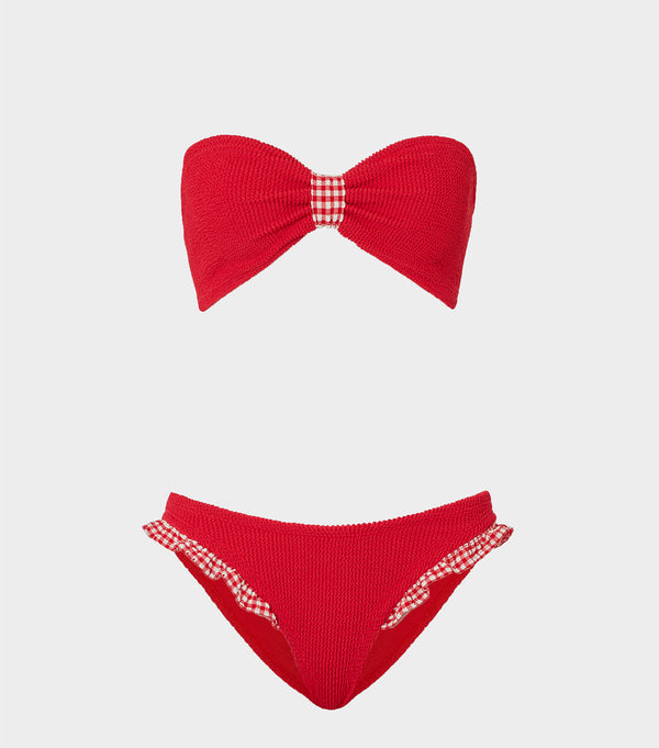 hunza g Jean Bikini Red Gingham
