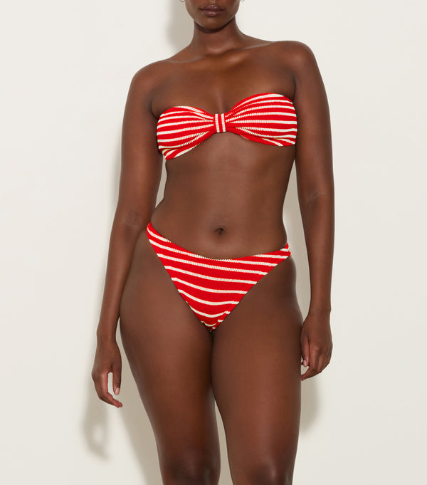 Hunza G Jean Bikini Red/White Stripe