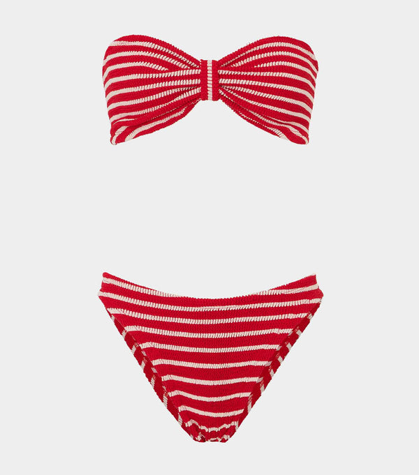 hunza g Jean Bikini Red/White Stripe