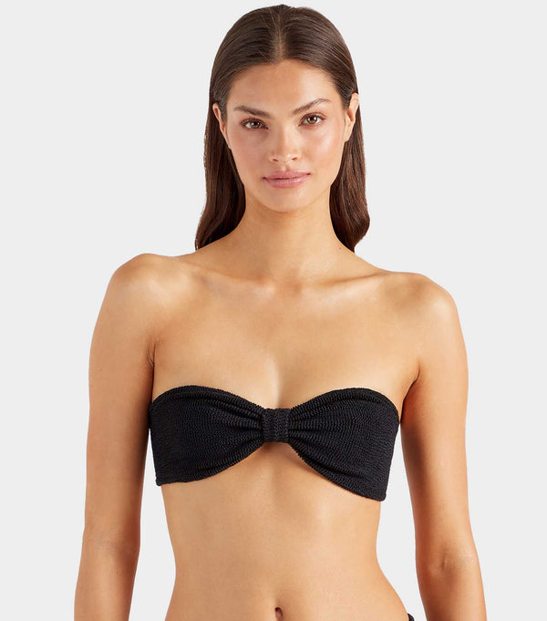 Hunza G Jean Bikini Top Black