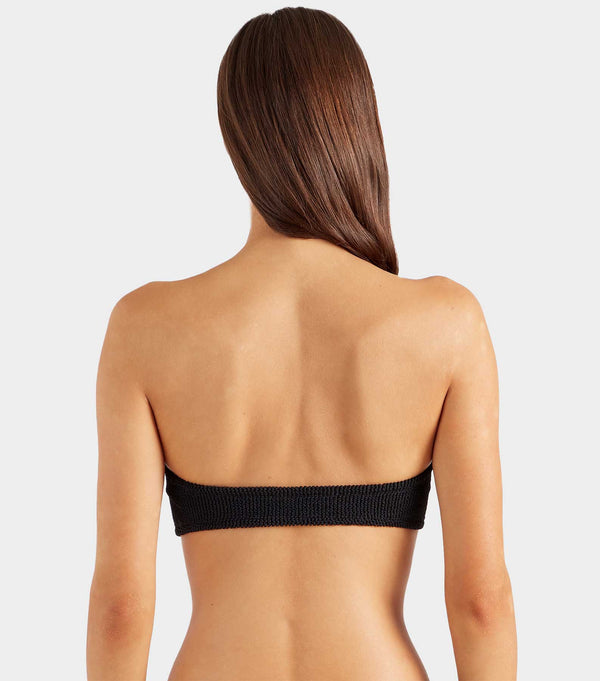 Hunza G Jean Bikini Top Black