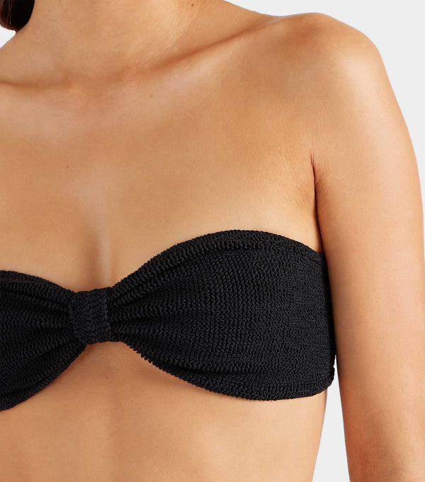 Hunza G Jean Bikini Top Black