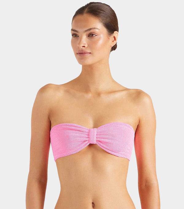Hunza G Jean Bikini Top Bubblegum