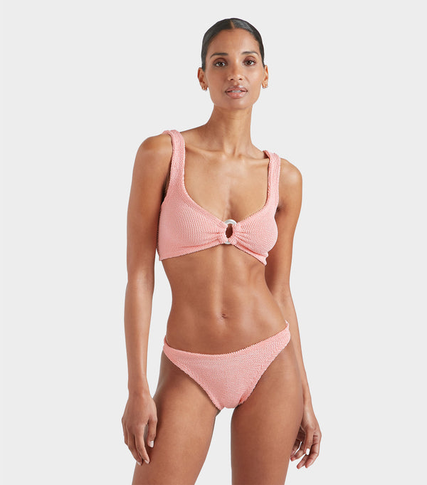 Hunza G Julia Bikini With Pearly Hoop Peach